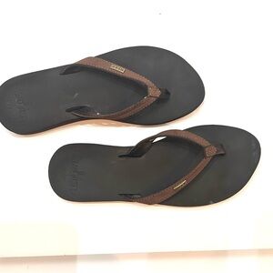 Flip Flops REEF COMFORT ARCH Black and Brown, women’s 40,Beach, pool, SummerFun!